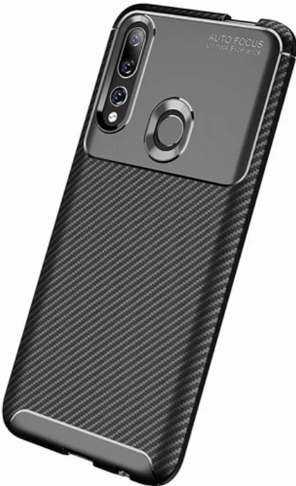 Honor 9x Kılıf Karbon Serisi Mat Fiber Silikon Negro Kapak - Siyah