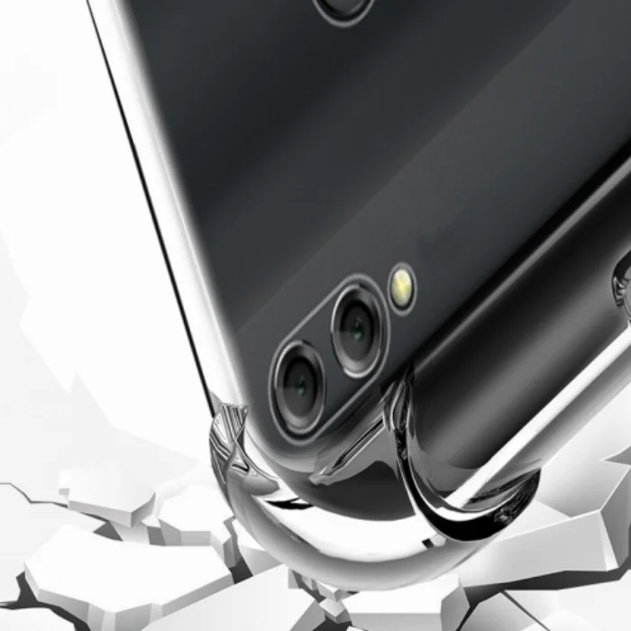 Huawei Honor 10 Lite Kılıf Köşe Korumalı Airbag Şeffaf Silikon Anti-Shock