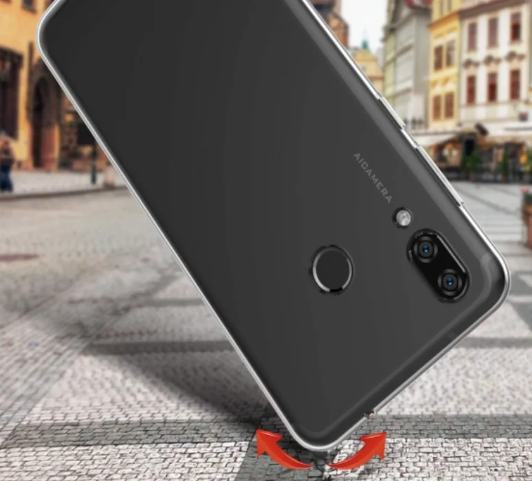 Huawei Honor 8c Kılıf Ultra İnce Esnek Süper Silikon 0.3mm - Şeffaf