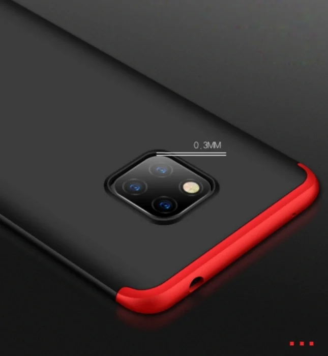 Huawei Mate 20 Pro Kılıf 3 Parçalı 360 Tam Korumalı Rubber AYS Kapak  - Kırmızı