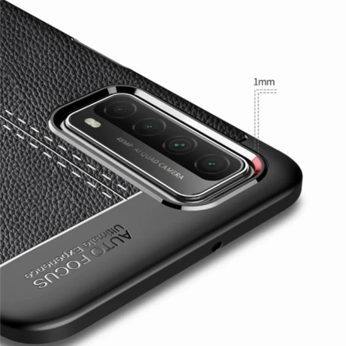 Huawei P Smart 2021 Kılıf Deri Görünümlü Parmak İzi Bırakmaz Niss Silikon - Lacivert