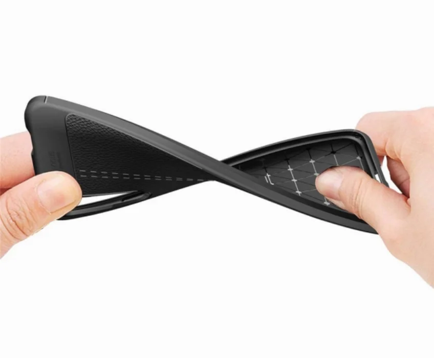 Huawei P Smart Pro 2019 Kılıf Deri Görünümlü Parmak İzi Bırakmaz Niss Silikon - Kırmızı
