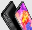 Huawei P20 Pro Kılıf Silikon Parmak İzi Bırakmayan Karbon Soft Negro Kapak - Lacivert