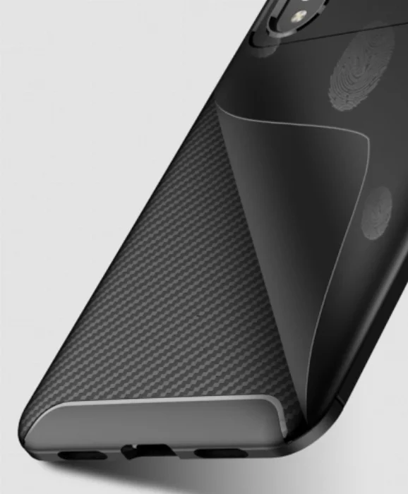 Huawei P20 Pro Kılıf Karbon Serisi Mat Fiber Silikon Negro Kapak - Siyah