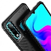 Huawei P30 Lite Kılıf Silikon Parmak İzi Bırakmayan Karbon Soft Negro Kapak - Siyah