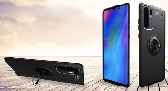 Huawei P30 Pro Kılıf Renkli Silikon Yüzüklü Standlı Auto Focus Ravel Kapak - Kırmızı - Siyah