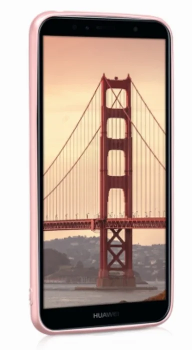 Huawei Y6 2018 Kılıf İnce Mat Esnek Silikon - Rose Gold