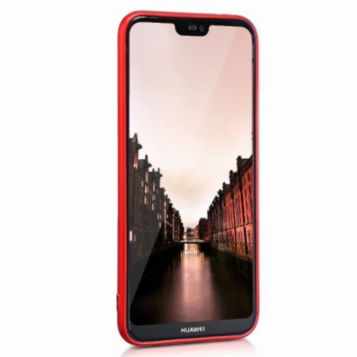 Huawei Y9 2019 Kılıf İnce Mat Esnek Silikon - Kırmızı