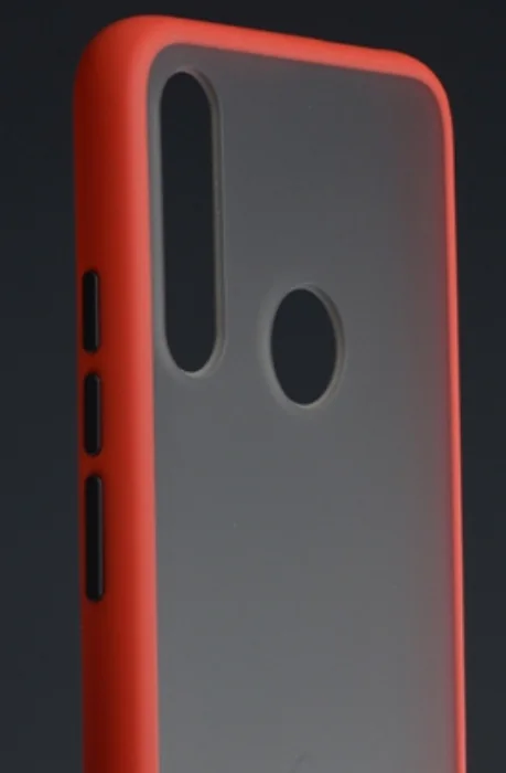 Huawei Y9 Prime 2019 Kılıf Exlusive Arkası Mat Tam Koruma Darbe Emici - Kırmızı