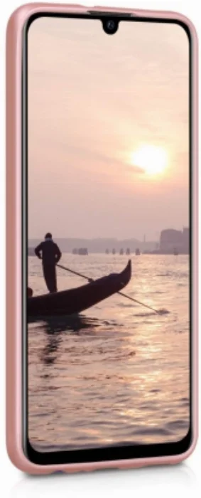Huawei Y9 Prime 2019 Kılıf İnce Mat Esnek Silikon - Gold