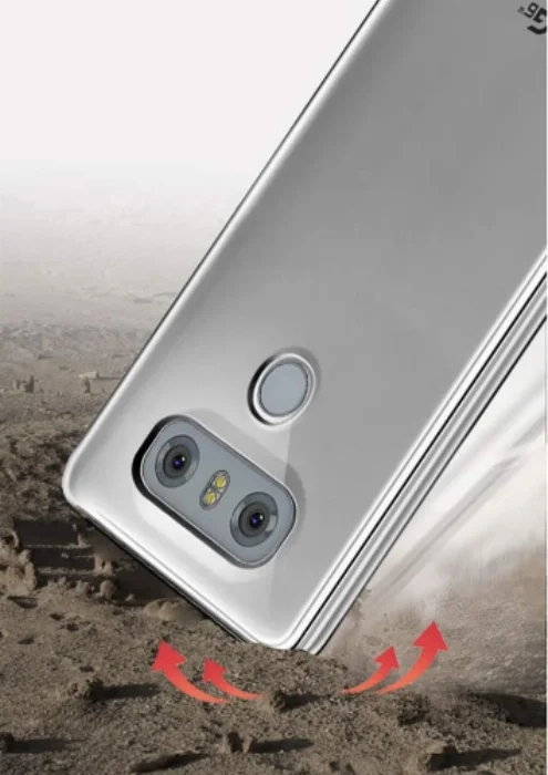 LG G6 Kılıf Ultra İnce Kaliteli Esnek Silikon 0.2mm - Şeffaf