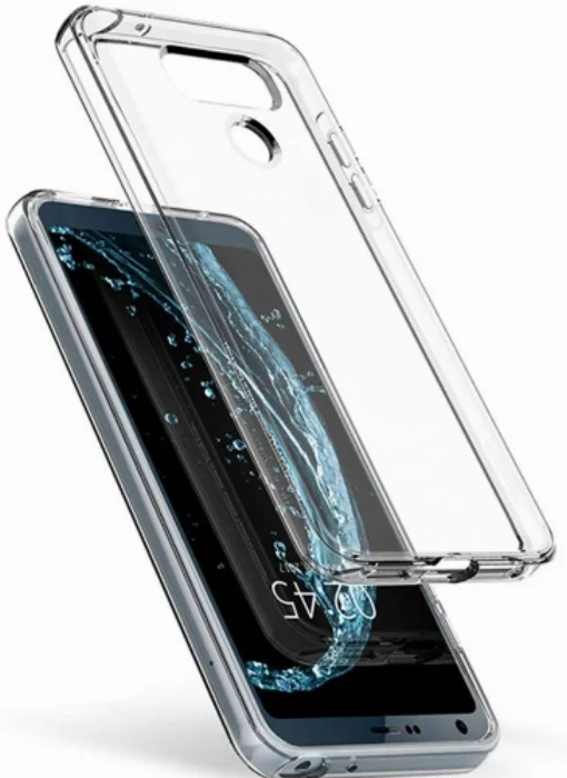LG Q6 Kılıf Ultra İnce Kaliteli Esnek Silikon 0.2mm - Şeffaf