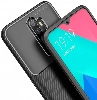 Oppo A5 2020 Kılıf Silikon Parmak İzi Bırakmayan Karbon Soft Negro Kapak - Lacivert