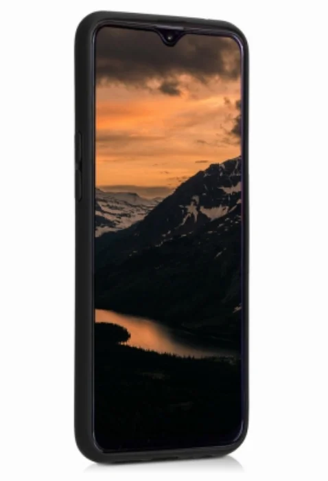 Oppo AX7 Kılıf İnce Mat Esnek Silikon - Siyah