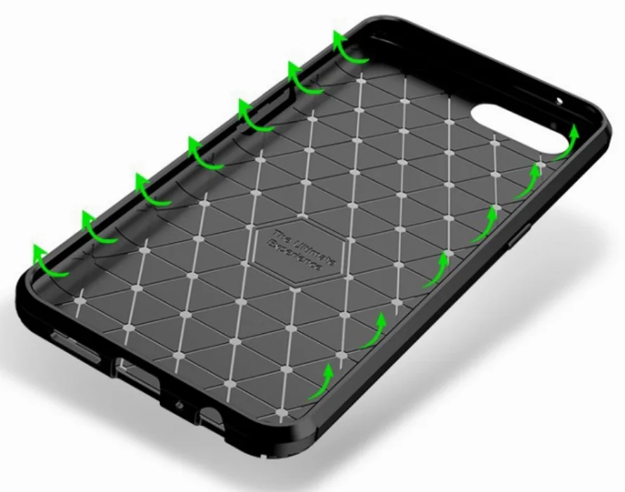 Oppo AX7 Kılıf Karbon Serisi Mat Fiber Silikon Negro Kapak - Lacivert