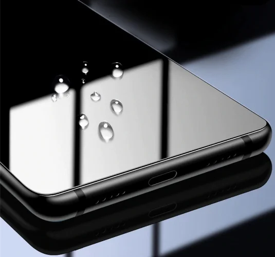 Samsung Galaxy A20 Ekran Koruyucu Fiber Tam Kaplayan Nano - Siyah