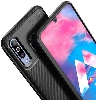 Samsung Galaxy A20s Kılıf Silikon Parmak İzi Bırakmayan Karbon Soft Negro Kapak - Lacivert