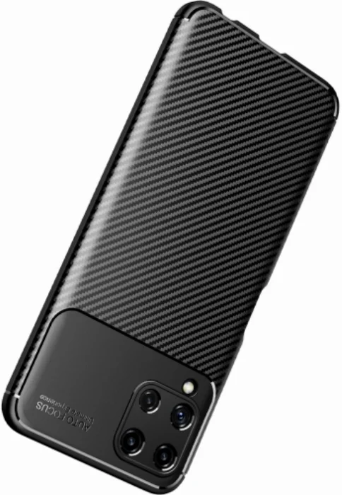 Samsung Galaxy A22 Kılıf Karbon Serisi Mat Fiber Silikon Negro Kapak - Siyah