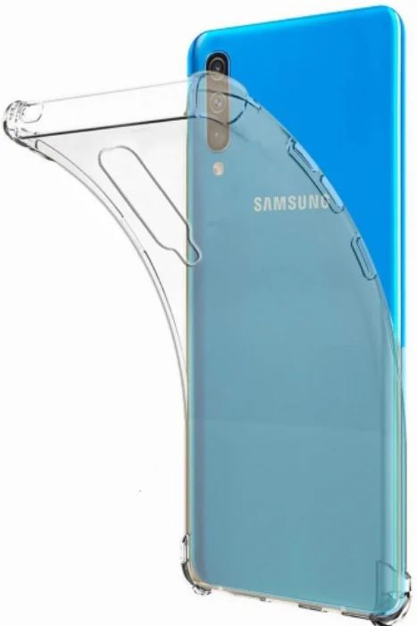 Samsung Galaxy A30s Kılıf Köşe Korumalı Airbag Şeffaf Silikon Anti-Shock