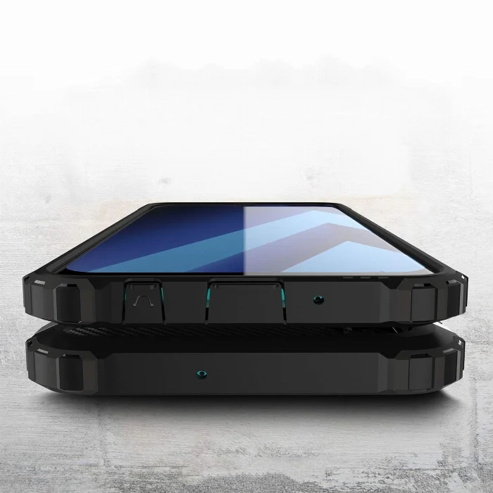 Samsung Galaxy A30s Kılıf Zırhlı Tank Crash Silikon Kapak - Siyah