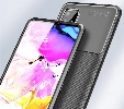 Samsung Galaxy A51 Kılıf Silikon Parmak İzi Bırakmayan Karbon Soft Negro Kapak - Siyah