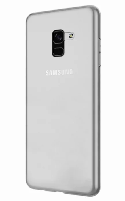 Samsung Galaxy A8 2018 Plus Kılıf Ultra İnce Kaliteli Esnek Silikon 0.2mm - Şeffaf