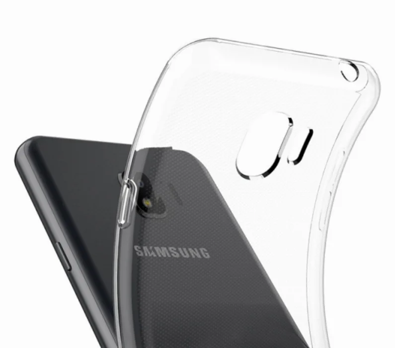 Samsung Galaxy J3 Pro Kılıf Ultra İnce Kaliteli Esnek Silikon 0.2mm - Şeffaf