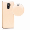 Samsung Galaxy J8 Kılıf İnce Soft Mat Renkli Esnek Silikon Kapak - Gold