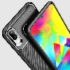 Samsung Galaxy M20 Kılıf Silikon Parmak İzi Bırakmayan Karbon Soft Negro Kapak - Siyah