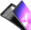 Samsung Galaxy Note 10 Plus Kılıf Silikon Parmak İzi Bırakmayan Karbon Soft Negro Kapak - Lacivert