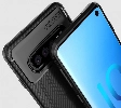 Samsung Galaxy S10 Kılıf Silikon Parmak İzi Bırakmayan Karbon Soft Negro Kapak - Lacivert