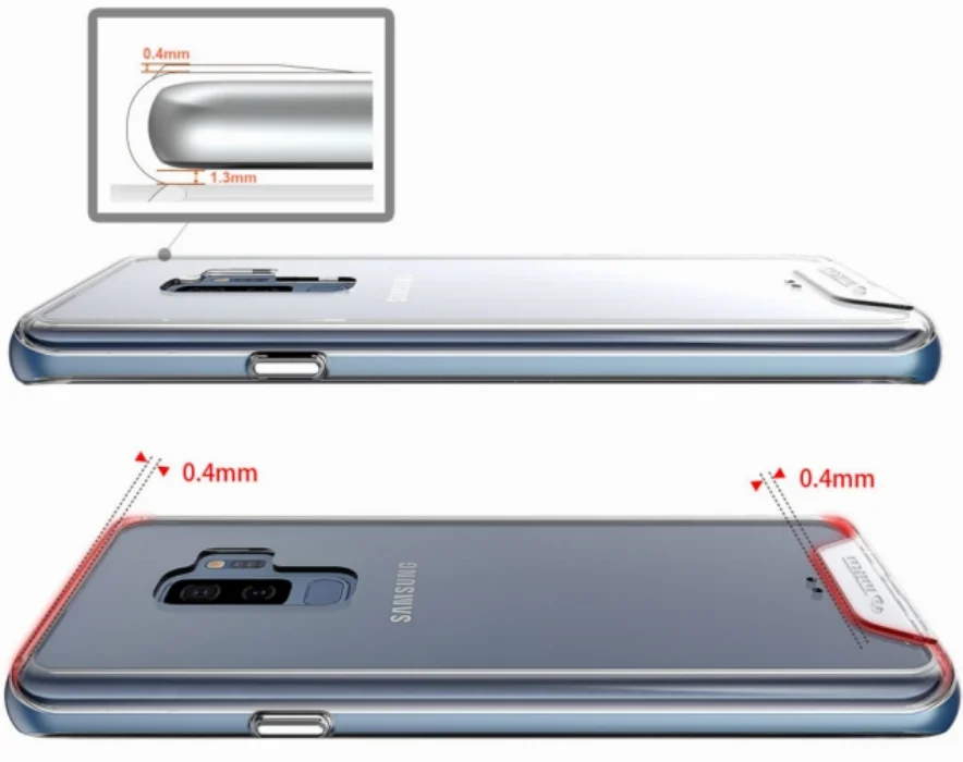 Samsung Galaxy S9 Plus Kılıf Clear Guard Serisi Gard Kapak - Şeffaf