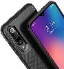 Xiaomi Mi 9 Lite Kılıf Silikon Parmak İzi Bırakmayan Karbon Soft Negro Kapak - Siyah