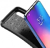 Xiaomi Mi 9 Lite Kılıf Silikon Parmak İzi Bırakmayan Karbon Soft Negro Kapak - Siyah