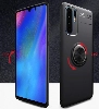 Xiaomi Mi Note 10 Pro Kılıf Renkli Silikon Yüzüklü Standlı Auto Focus Ravel Kapak - Kırmızı