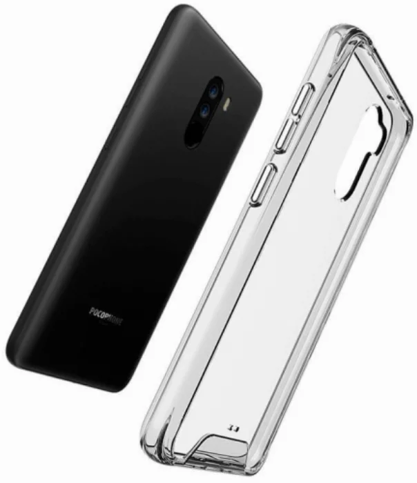 Xiaomi Pocophone F1 Kılıf Clear Guard Serisi Gard Kapak - Şeffaf