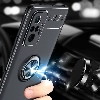 Xiaomi Redmi Note 10 Pro Kılıf Renkli Silikon Yüzüklü Standlı Auto Focus Ravel Kapak - Mavi - Siyah