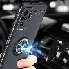 Xiaomi Redmi Note 10s Kılıf Renkli Silikon Yüzüklü Standlı Auto Focus Ravel Kapak - Kırmızı - Siyah