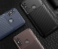 Xiaomi Redmi Note 6 Pro Kılıf Silikon Parmak İzi Bırakmayan Karbon Soft Negro Kapak - Lacivert