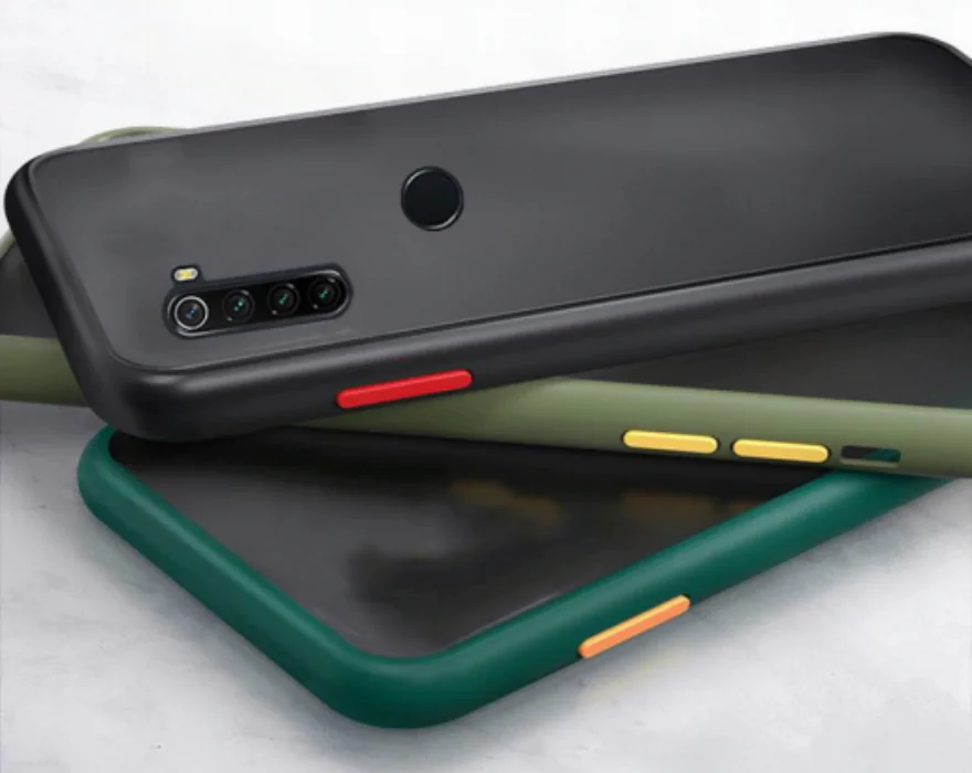 Xiaomi Redmi Note 8 Kılıf Exlusive Arkası Mat Tam Koruma Darbe Emici - Yeşil