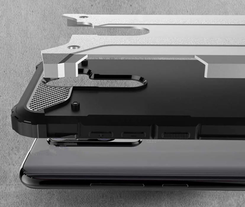 Xiaomi Redmi Note 8 Pro Kılıf Zırhlı Tank Crash Silikon Kapak - Siyah
