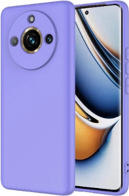 Realme 11 Pro Plus (+) Kılıf İçi Kadife Mat Mara Lansman Silikon Kapak  - Lila