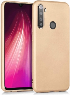 Realme 5 Pro Kılıf İnce Soft Mat Renkli Esnek Silikon Kapak - Gold