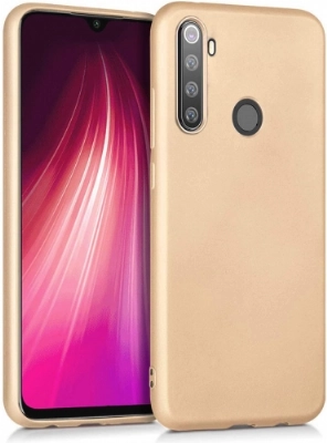 Realme 5 Pro Kılıf İnce Soft Mat Renkli Esnek Silikon Kapak - Gold