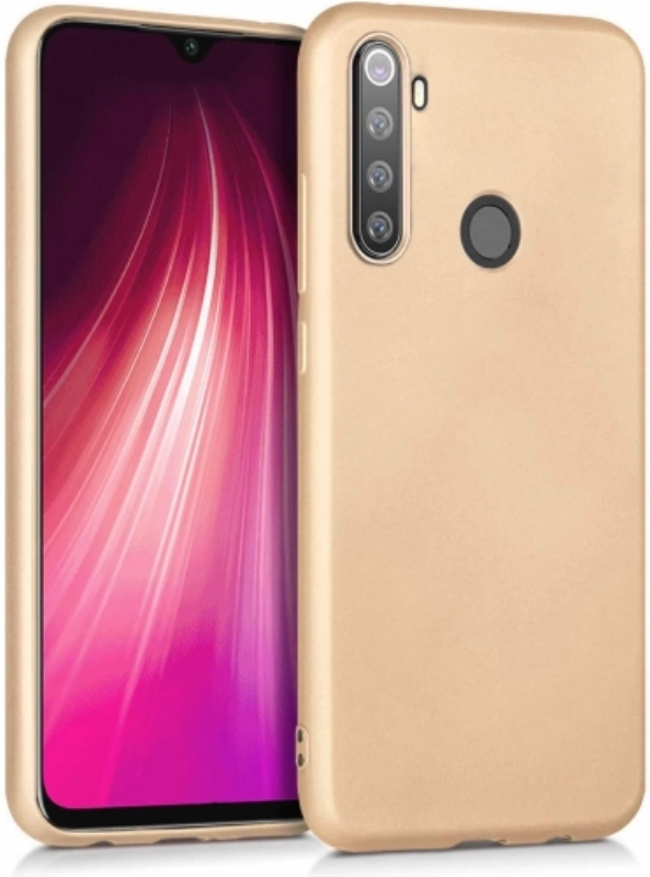 Realme 5 Pro Kılıf İnce Soft Mat Renkli Esnek Silikon Kapak - Gold