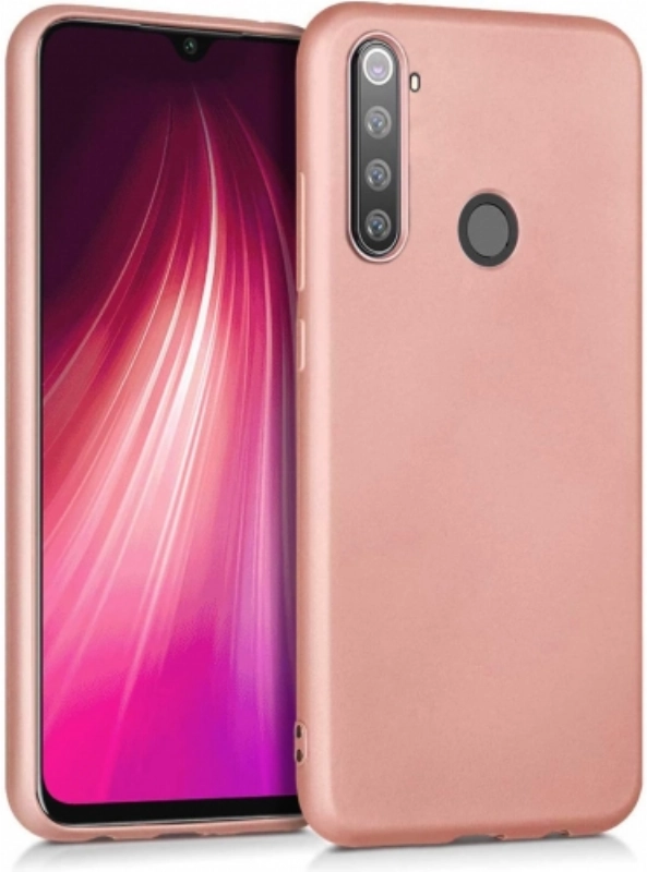 Realme 5 Pro Kılıf İnce Soft Mat Renkli Esnek Silikon Kapak - Rose Gold