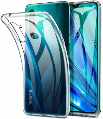 Realme 6 Kılıf Kamera Korumalı Esnek Silikon Kapak - Şeffaf