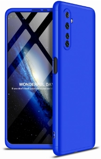 Realme 6 Pro Kılıf 3 Parçalı 360 Tam Korumalı Rubber AYS Kapak - Mavi