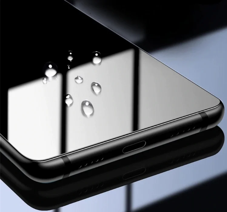 Realme 6i Ekran Koruyucu Fiber Tam Kaplayan Nano - Siyah