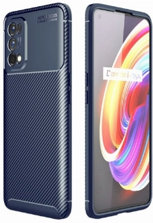 Realme 7 Pro Kılıf Silikon Parmak İzi Bırakmayan Karbon Soft Negro Kapak - Lacivert